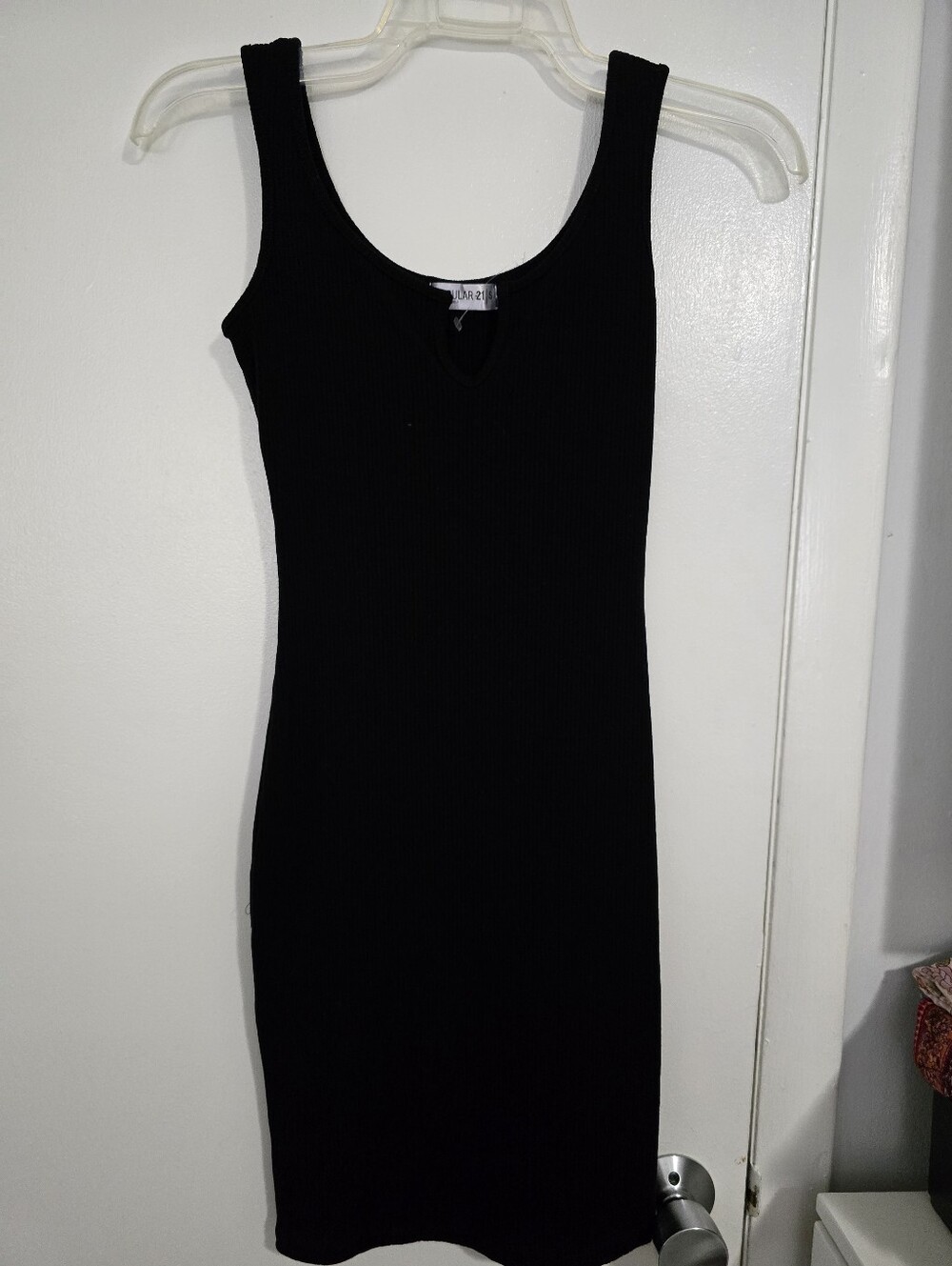 Sleek Black Ribbed Mini Dress